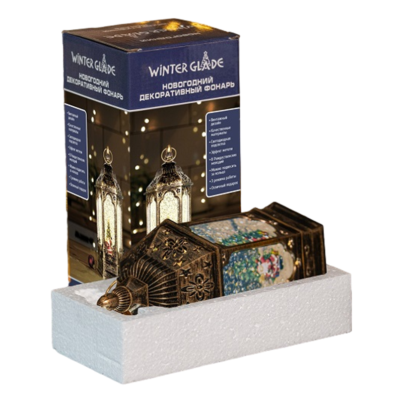 Новогодний фонарь Winter Glade Шестигранный F25-1
