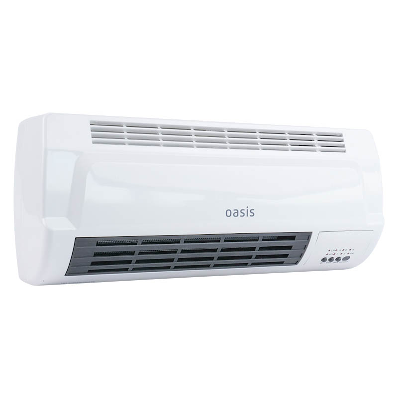 Настенный тепловентилятор керамический Oasis NTB-20 (мощность 2000 вт, вес 1.7 кг, таймер отключения)