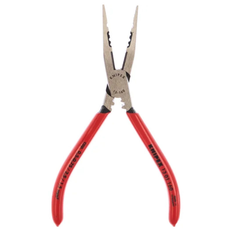 Плоскогубцы электрика для монтажа проводов Knipex KN-1301160, 160 мм, фосфатированные, обливные ручки в Муроме
