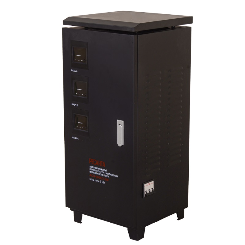 Трехфазный стабилизатор Ресанта АСН-9000/3-ЭМ 63/4/4