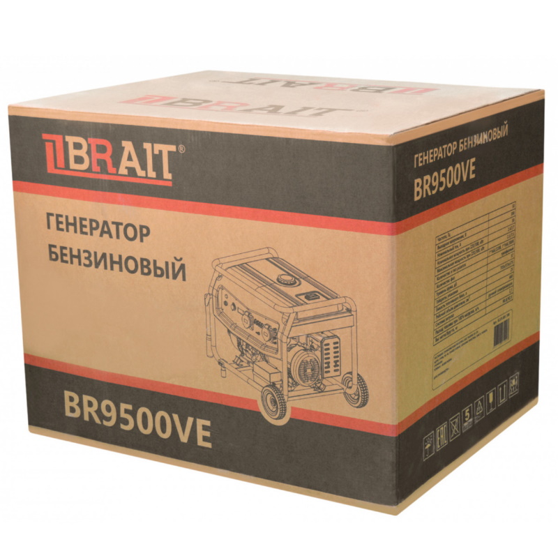 Бензиновый генератор Brait BR9500VE, 02.01.081.100