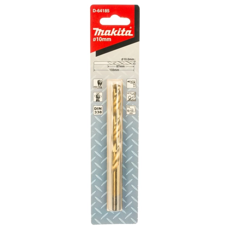 Сверло по металлу HSS-TiN Makita Economy D-64185, 10х87x133 мм, 1 шт. в Иваново