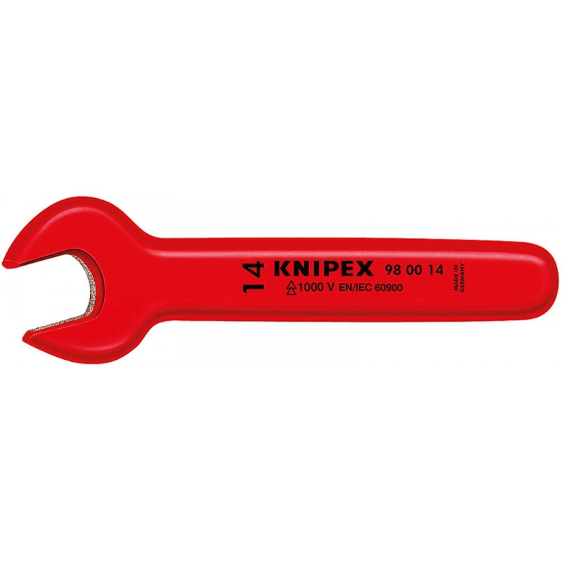 Ключ гаечный рожковый Knipex KN-980008 VDE, 8 мм, длина 105 мм, диэлектрический