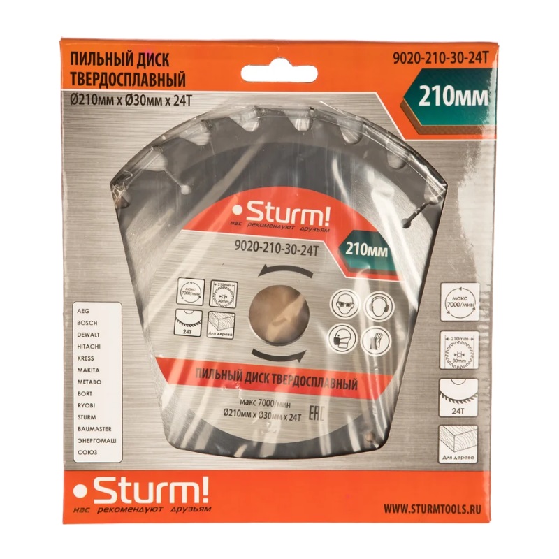 Диск пильный Sturm 9020-210-30-24T в Костроме