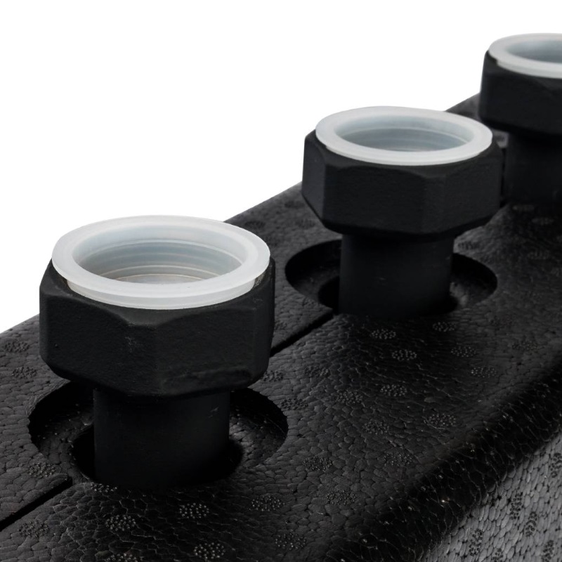 Стальной распределительный коллектор Stout SDG-0016-004003, DN25, 3 отопительных контура, в теплоизоляции в Иваново