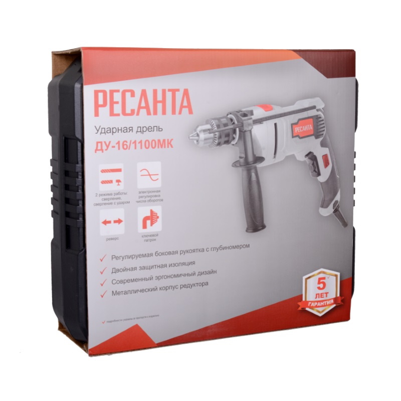 Дрель ударная Ресанта ДУ-161100МК 1100 Вт 7585