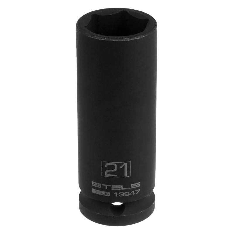 Головка ударная удлиненная шестигранная Stels 13947, 21 мм, 1/2", CrMo в Муроме