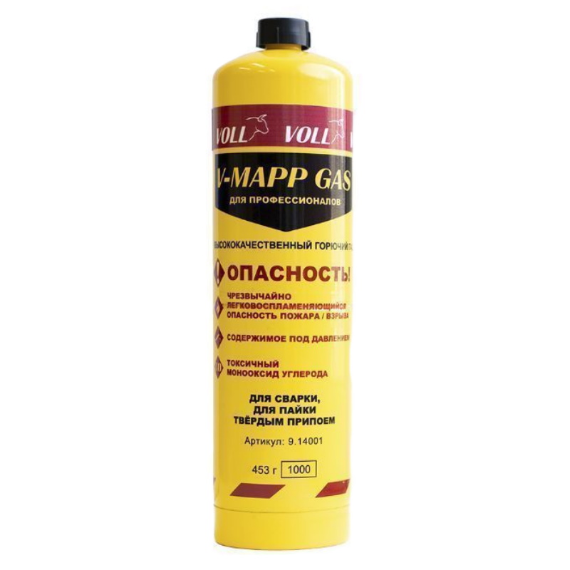 Газовый баллон Voll V-MAPP 9.14060, газ 1", 5 коробок (60 баллонов) в Угличе