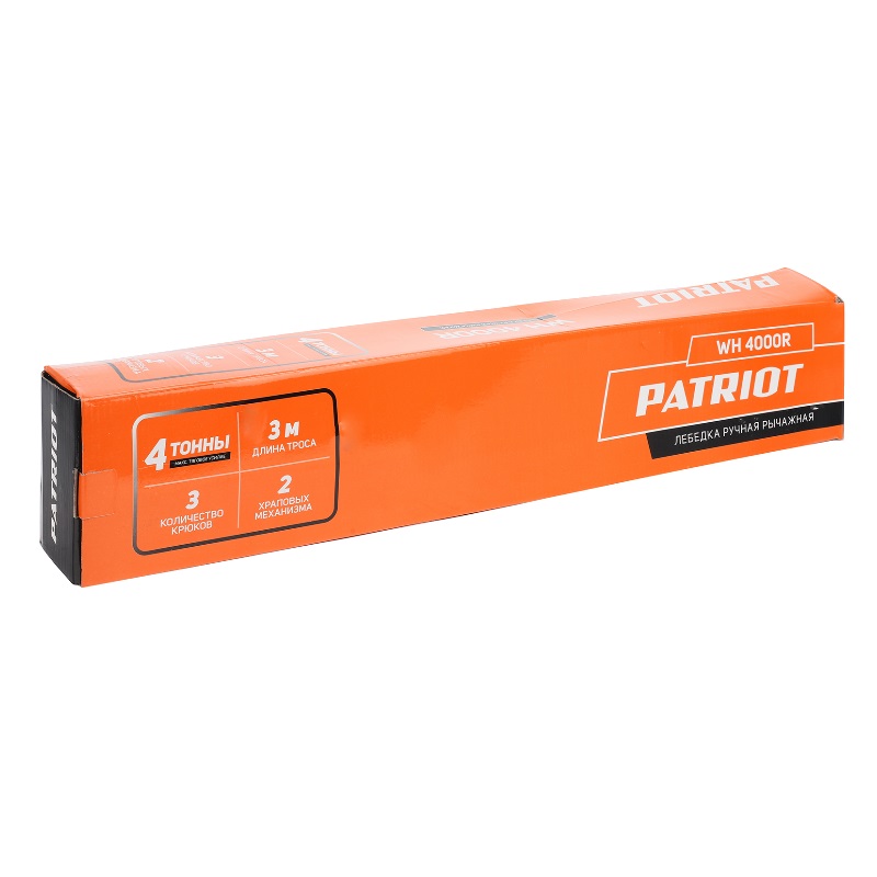 Лебедка ручная рычажная Patriot WH 4000R 770000025, усилие - 4000 кг, трос- 3 м в Муроме