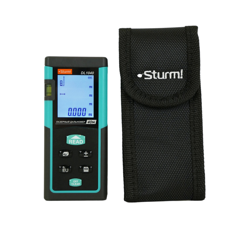 Дальномер лазерный Sturm  DL1040, 0,05-40м, LCD дисплей, встроенный уровень, чехол