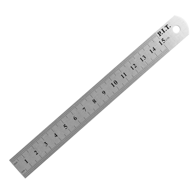 Линейка из нержавеющей стали P.I.T. cерия ADVANCE HSTR01-0150, 150мм, метрическая, двойная шкала в Кинешме