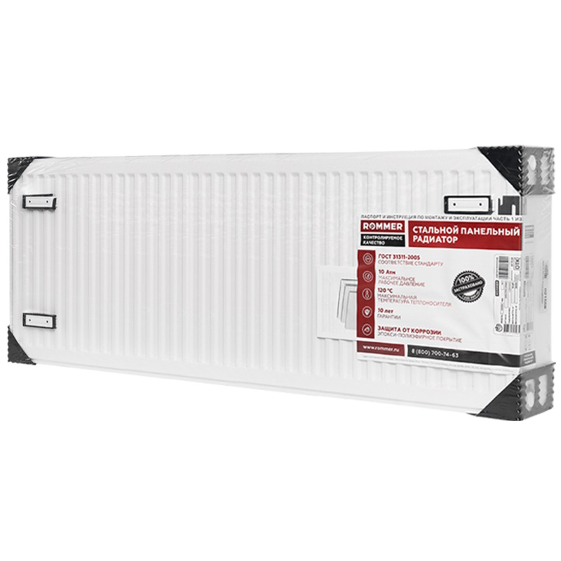 Радиатор Rommer Compact RRS-2010-335140 33/500/1400, стальной, панельный, боковое подключение  в Муроме