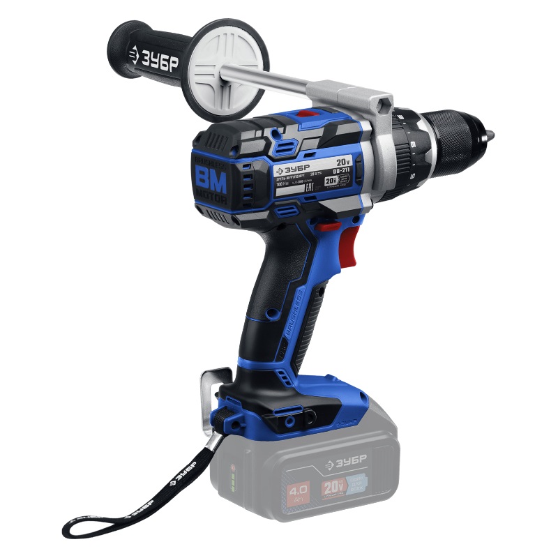 Дрель-шуруповерт бесщеточная Зубр DB-211 (20 В, 100 Нм, без АКБ)