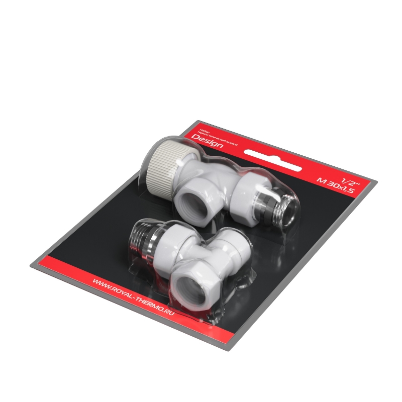 Набор термостатический осевой Royal Thermo Design 1/2"М30х1,5 (Белый), НС-1640373 в Коврове