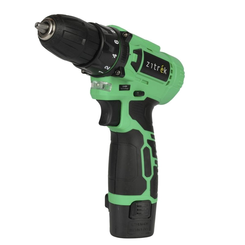 Дрель-шуруповерт Zitrek Green 12-Li Plus 083-1114, аккумуляторная, 12 В, 2x2.0 Ач в Ярославле