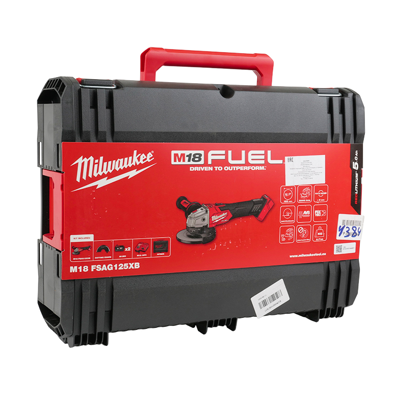 Угловая шлифмашина (болгарка) аккумуляторная Milwaukee M18 FSAG125XB-502X FUEL 4933478430, 125 мм, 18 В, в кейсе в Переславле