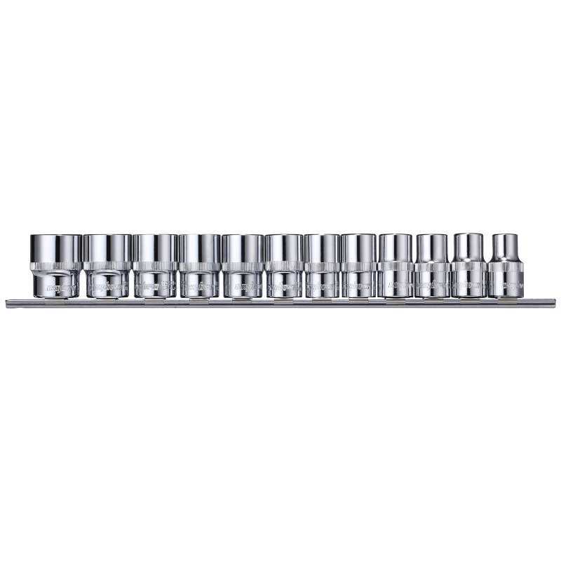 Набор торцевых головок Ombra 912312, 12-гранных на держателе-рельс 1/2"DR 10-24мм, 12 предметов в Коврове