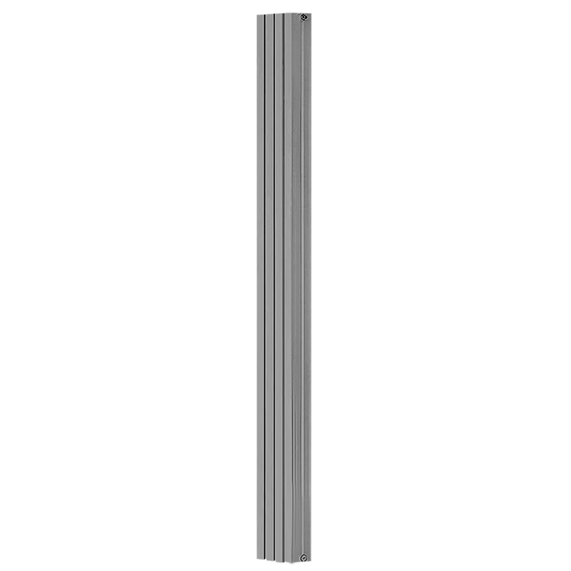 Радиатор Stout Tonale 2000 SRA-2120-20000804, 4 секции, алюминиевый, универсальное подключение, цвет 2676 cod.08 серый в Муроме
