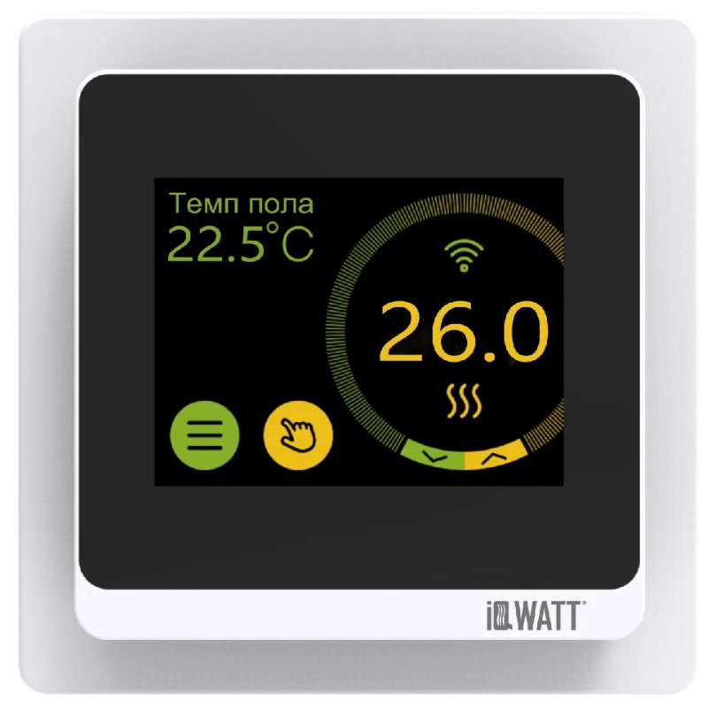 Терморегулятор программируемый с цветным дисплеем и голосовым управлением Алиса Iqwatt IQ THERMOSTAT SMART HEAT WiFi 400110 белый 13288₽