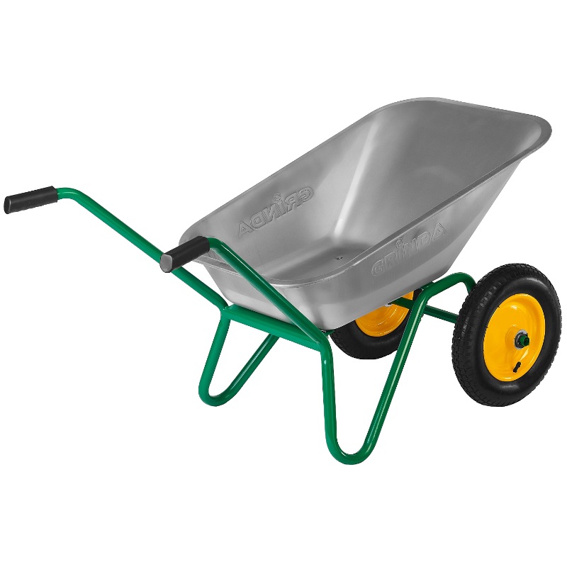 Двухколесная садовая тачка Grinda GB-2 39909_z01, 80 л, 120 кг, оцинкованная сталь