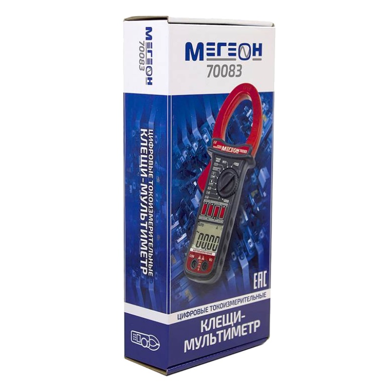 Клещи токоизмерительные цифровые Мегеон 70083 к0000015701 (напряжение переменного и постоянного тока) в Иваново
