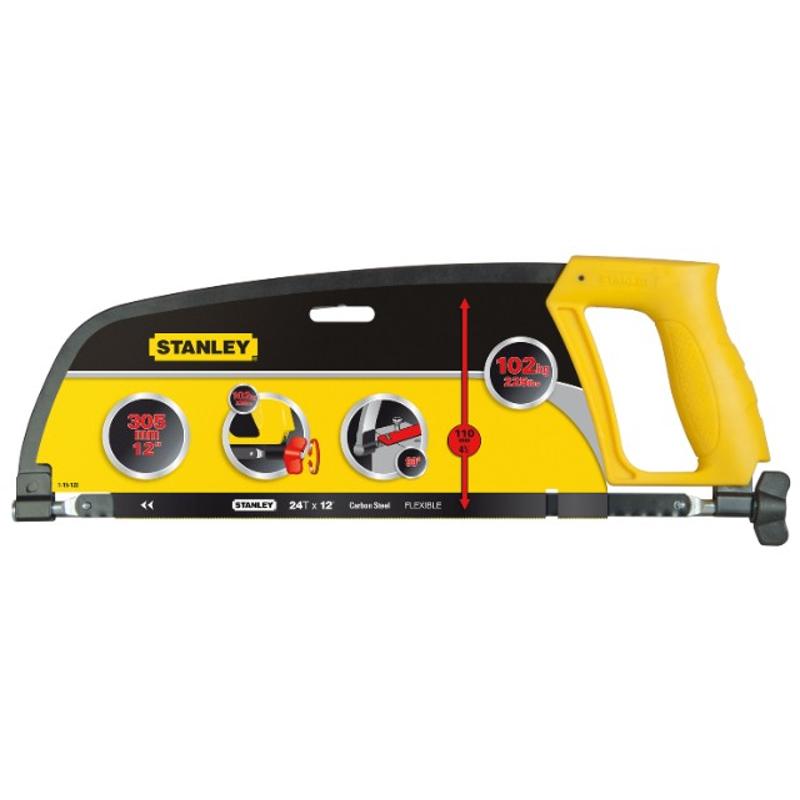 Ножовка по металлу Stanley 115122 (рукоятка из ABS-пластика, с полотном, длина 300 мм) в Муроме