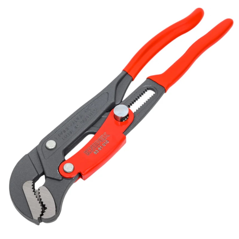 Ключ трубный Knipex KN-8361010, 1", S-образные губки, с быстрой регулировкой, зев 42 мм, длина 330 мм, серый в Переславле