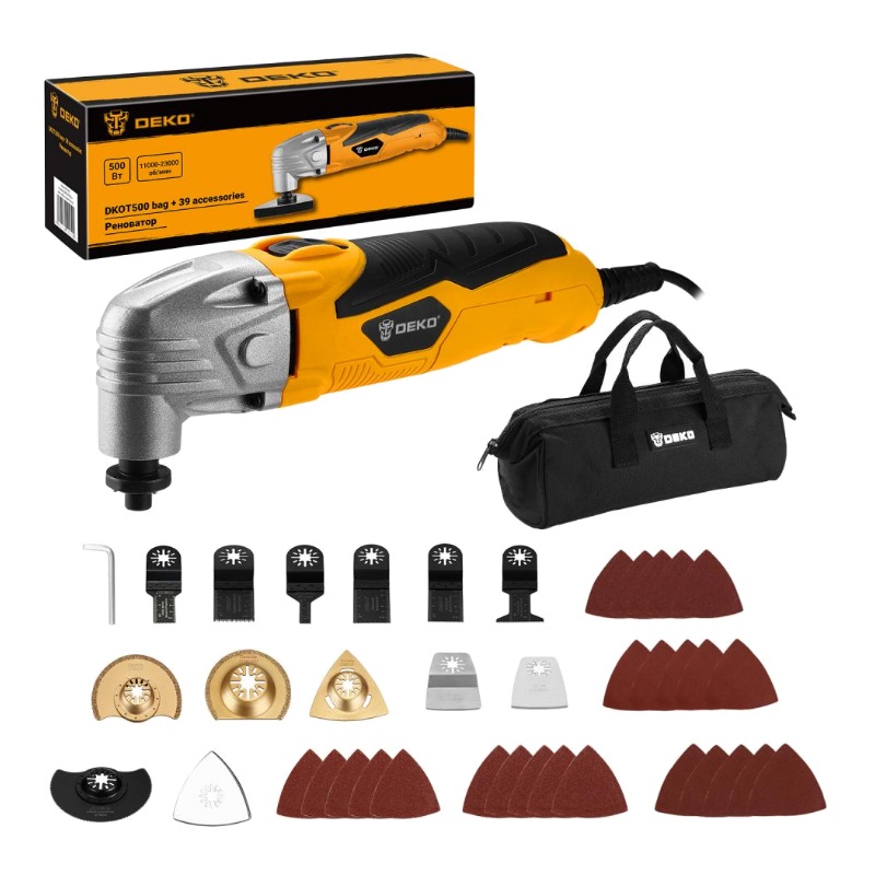 Реноватор Deko DKOT500 063-4274 в сумке набор оснастки 39 предметов 4969₽