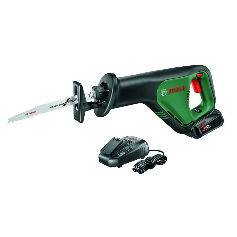 Аккумуляторная сабельная пила Bosch AdvancedRecip18 06033B2403, АКБ Li-ion 2.5 Ач, движение полотна на холостом 0-3100 ход/мин в Твери
