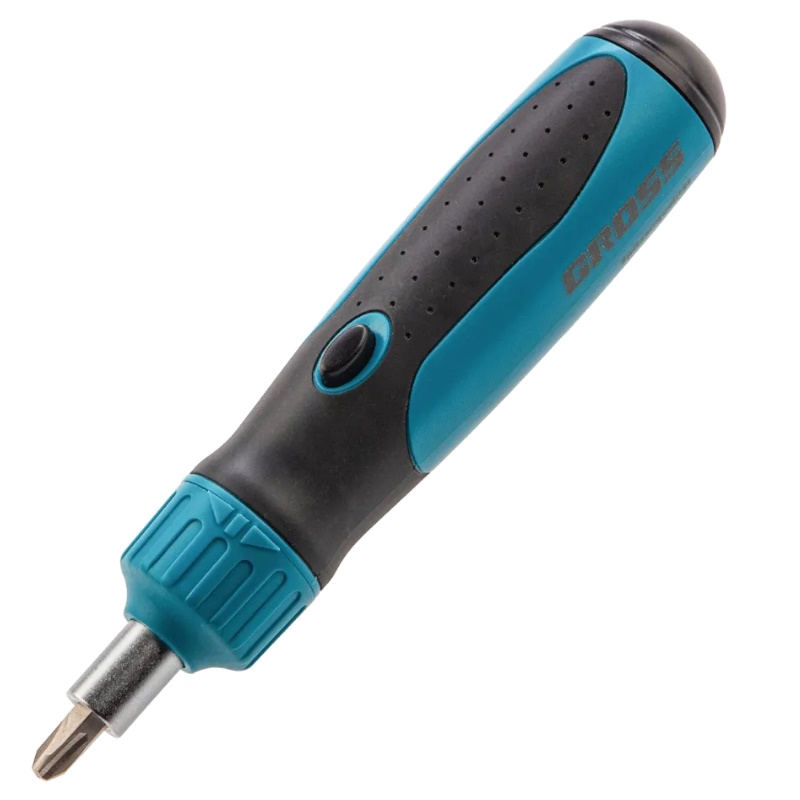 Отвертка-реверс + механизм SmartPush + биты Gross 11611, 12 пред., PH + SL + Torx, S2, 2к рукоятка в Иваново
