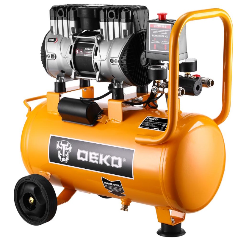 Компрессор воздушный поршневой безмасляный Deko AC24-180/8 083-3011, 24л, ресивер
