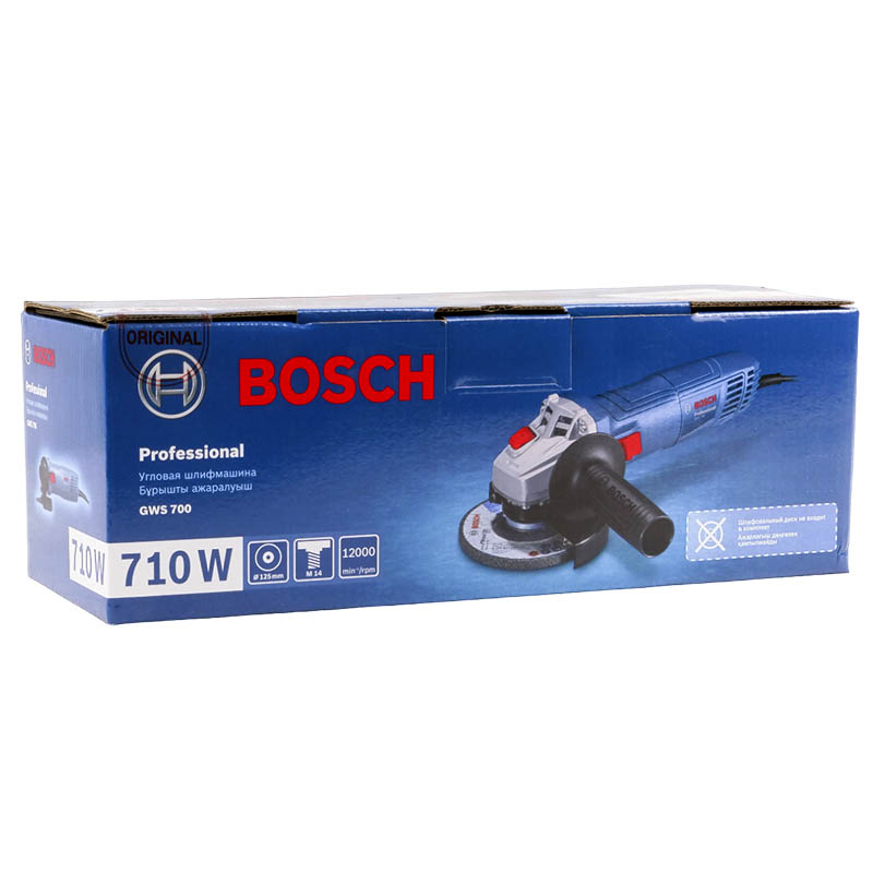 Угловая шлифмашина (болгарка) Bosch GWS 700 0.601.3A3.0R0, 125 мм, 710 Вт в Муроме