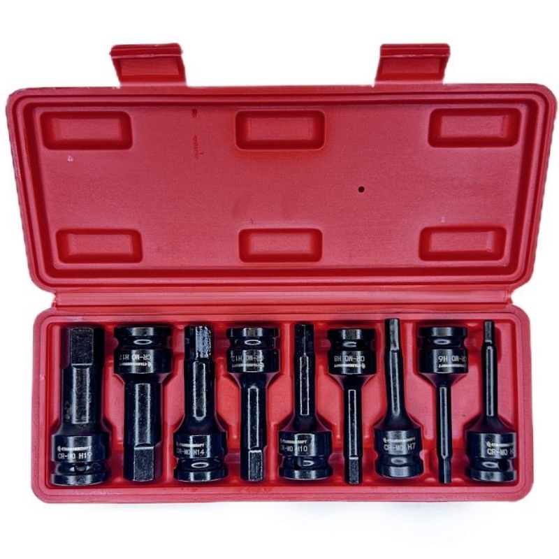 Набор ударных головок Stanko CS122487, HEX 1/2" (9 предметов) в Костроме