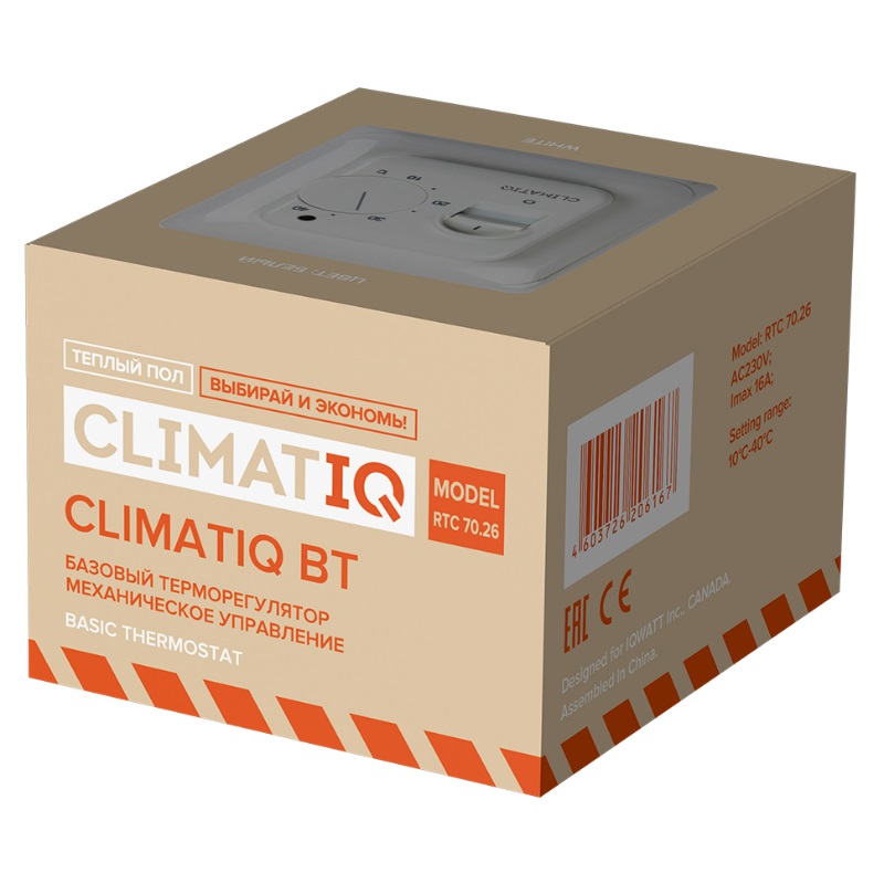 Терморегулятор механический Climatiq BT (белый) 20616 в Костроме