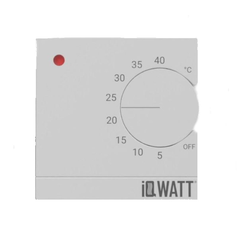 Терморегулятор электронный Iqwatt IQ THERMOSTAT D 400100 механическое управление белый 3645₽