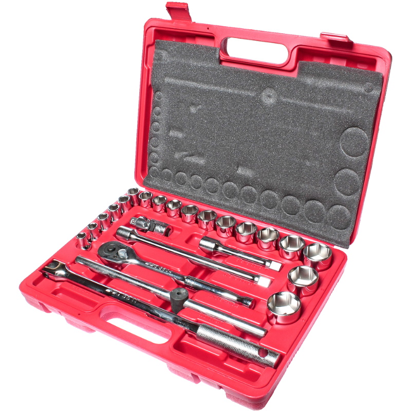 Набор головок торцевых JTC JTC-H424B 6-гранных 12 10-32 мм в кейсе 24 предмета 11470₽