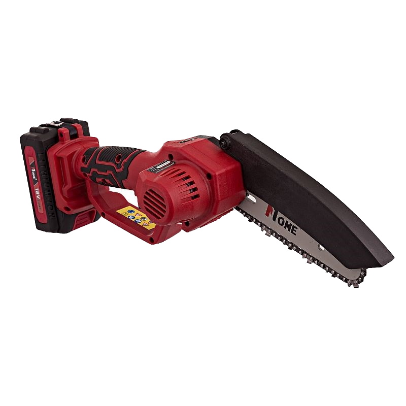 Пила цепная аккумуляторная №1 ECS18/2.0-PRO, 18V, 2 аккумулятора, 2,0 Ач, З/У, 15 см шина, 36 звеньев,1,4 шаг цепи,6 м/с ск.вр.цепи, кейс в Угличе