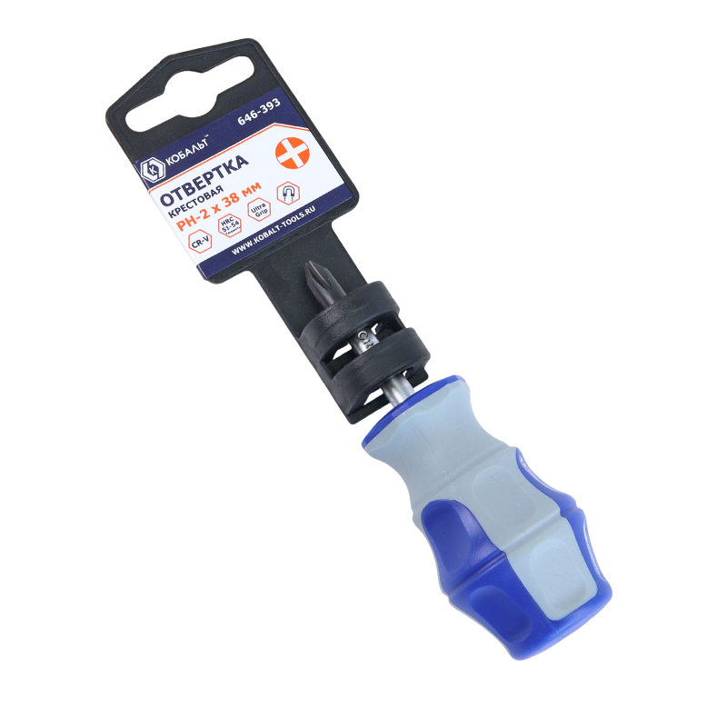 Отвертка Ultra Grip PH-2 х 38 мм CR-V Кобальт 646-393 в Коврове