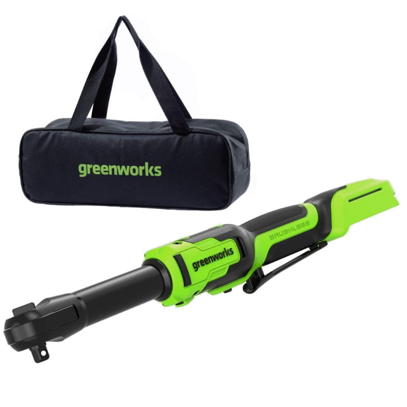 Гайковерт-трещотка Greenworks GD24RWX 3804207, 24В, удлиненная, без АКБ и ЗУ, сумка в Вологде