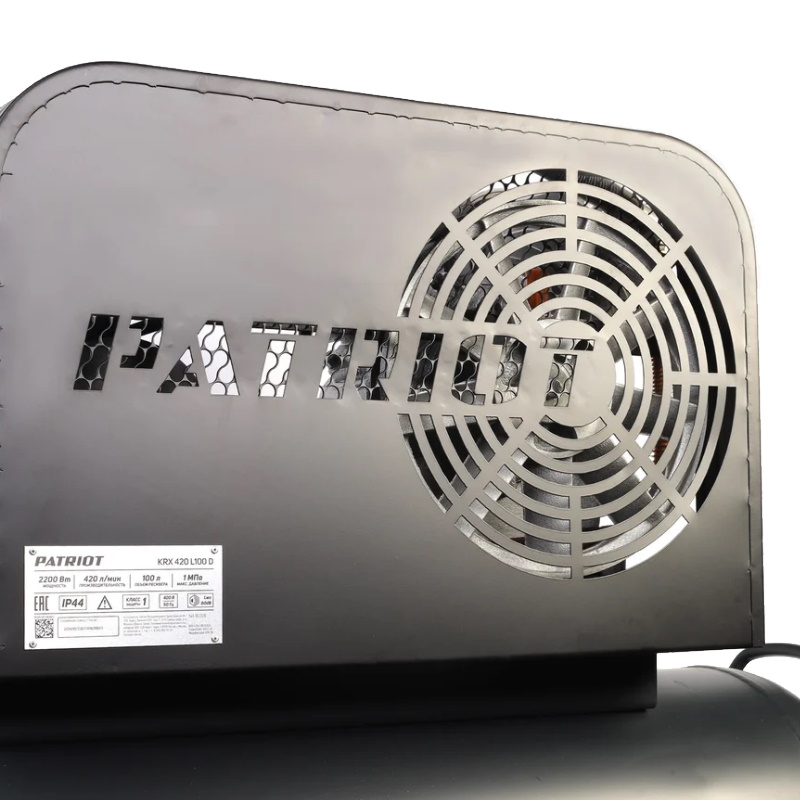 Компрессор Patriot KRX 420 L100 D 545302320, поршневой, ременной, масляный, 420 л/мин, 100 л, 10 бар, 2.2 кВт, 400 В в Муроме