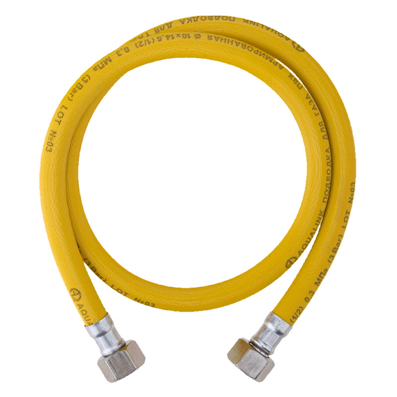 Подводка для газа Aqualink 07084 ПВХ 34 вн-вн 100 см 360₽