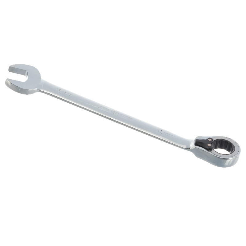 Ключ гаечный комбинированный трещоточный Jonnesway W60118 049298, с реверсом, 18 мм в Кинешме