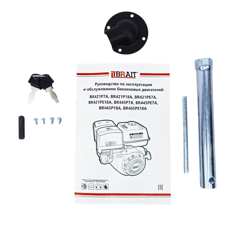 Двигатель бензиновый Brait BR421PE7A 03.01.282.002, 15л.с, электро запуск, с катушкой 7А, вал 25мм  в Вологде