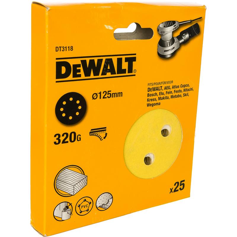 Шлифовальный круг DeWalt DT 3118 (125 мм, Р320, крепление на липучке) в Переславле