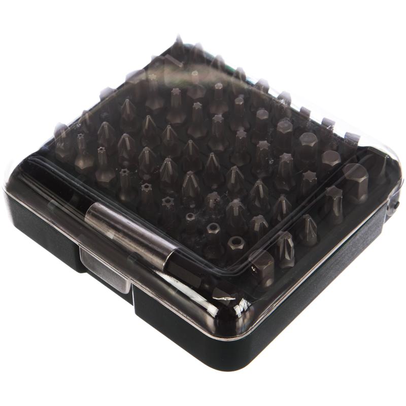 Набор бит с адаптером Kraftool 26140-H61 (61 предмет, материал crv, тип ph, torx, pz, sl)