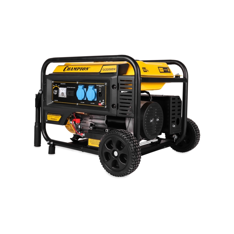 Генератор Champion GG3200EW 3235 кВт OHV 75 лс 15 л 48 кг электрический старт 32909₽
