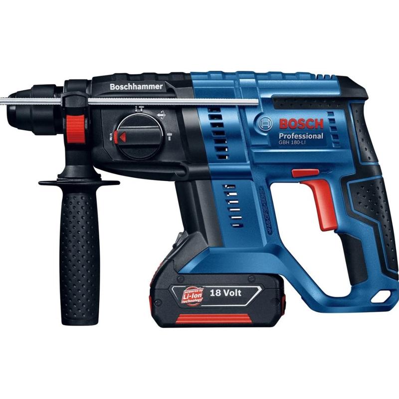 Аккумуляторный перфоратор Bosch GBH 180-LI 0615990L6J , с защитной муфтой, с виброзащитой в Иваново