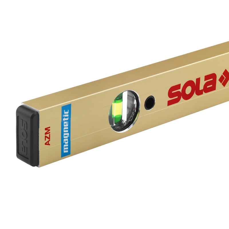 Уровень алюминиевый магнитный Sola AZM 60 01820801, L=60 см, 2 глазка, точность 0,5мм/м в Череповце
