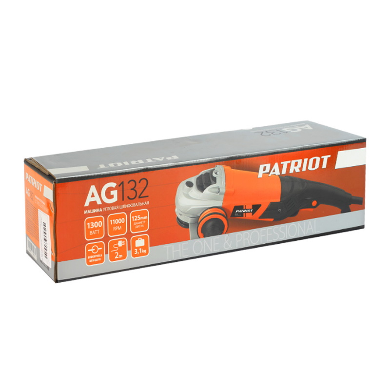 Угловая шлифмашина (болгарка) Patriot AG 132, 125 мм, 1300 Вт