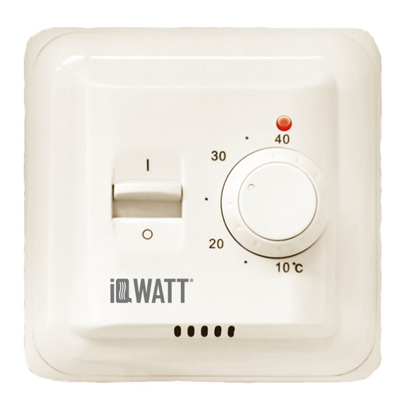 Терморегулятор с ручным управлением Iqwatt IQ THERMOSTAT M 00404 слоновая кость 2260₽